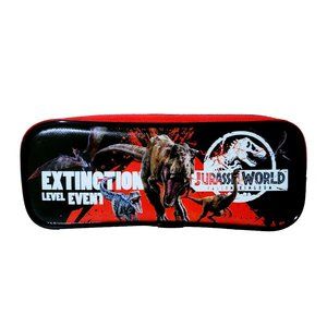 Jurassic World Pencil Case Kids Boys Girls Stationery Pouch Bag Red Black